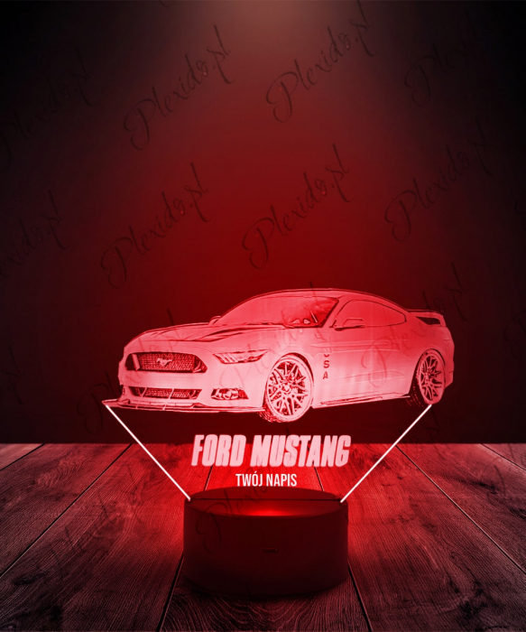Lampka LED 3D Plexido Auto Ford Mustang - 1