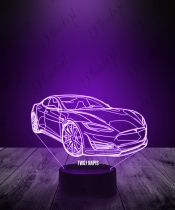 Lampka LED 3D Plexido Samochód Tesla - 1