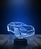 Lampka LED 3D Plexido Samochód Tesla - 2