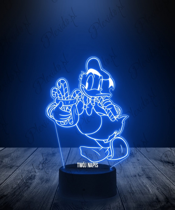 Lampka LED 3D Plexido Święta Kaczor Donald - 1