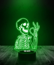 Lampka LED 3D Plexido Halloween Szkieletor - 2