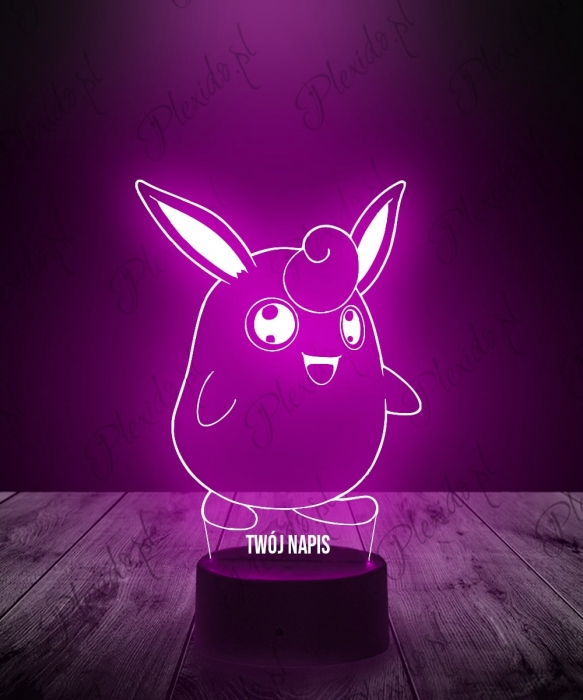 Lampka LED 3D Plexido Pokemon Wigglytuff - 1