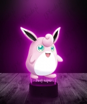 Lampka LED 3D Plexido z Nadrukiem UV Pokemon Wigglytuff - 1