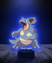 Lampka LED 3D Plexido z Nadrukiem UV Pokemon Nidoqueen - 1