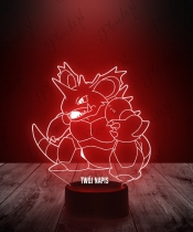 Lampka LED 3D Plexido Pokemon Nidoking - 3