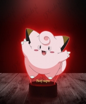 Lampka LED 3D Plexido z Nadrukiem UV Pokemon Clefairy - 1