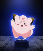 Lampka LED 3D Plexido z Nadrukiem UV Pokemon Clefairy - 2