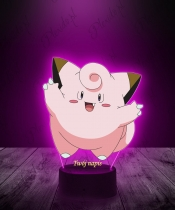 Lampka LED 3D Plexido z Nadrukiem UV Pokemon Clefairy - 3