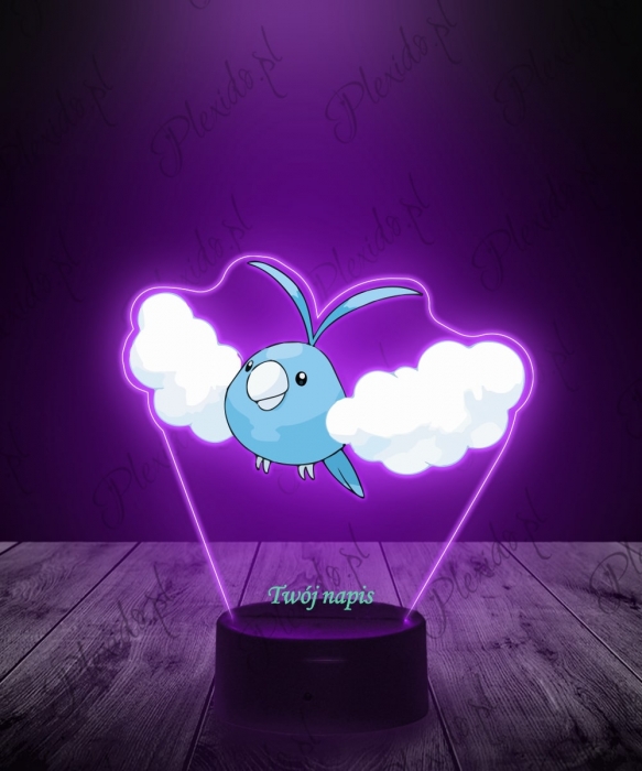 Lampka LED 3D Plexido z Nadrukiem UV Pokemon Swablu - 1