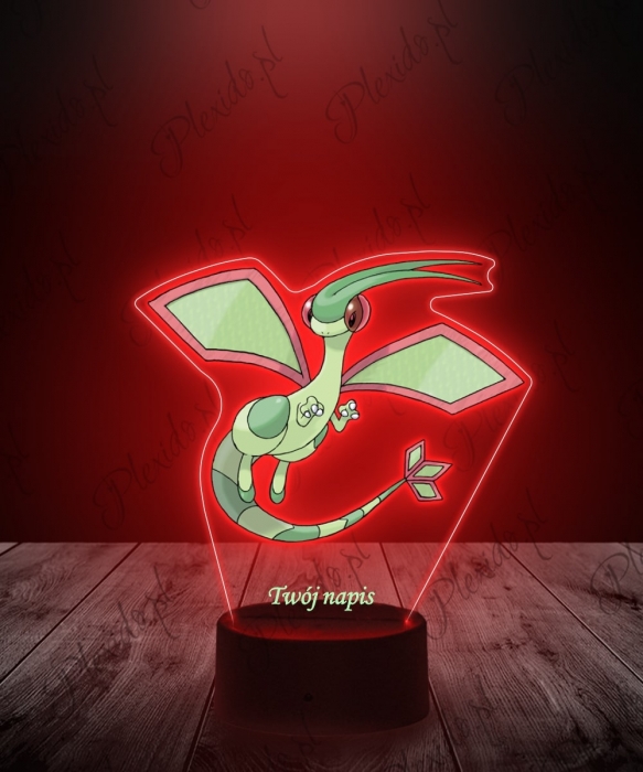 Lampka LED 3D Plexido z Nadrukiem UV Pokemon Flygon - 1