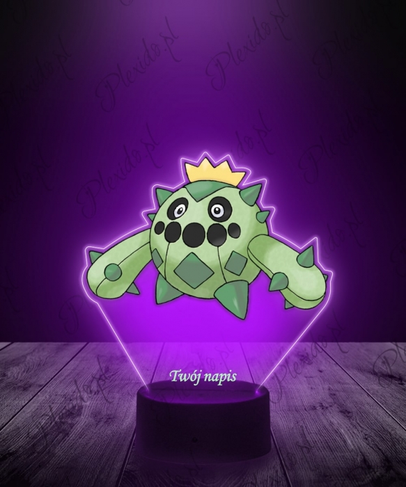 Lampka LED 3D Plexido z Nadrukiem UV Pokemon Cacnea - 1