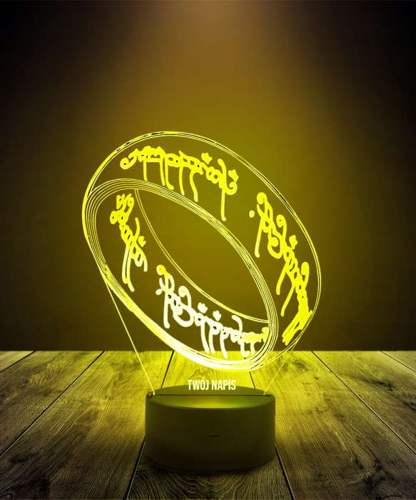 Lampka LED 3D Plexido Pierścień Władca Pierścieni - 1