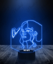 Lampka LED 3D Plexido Rihanna Navy Lineart - 2