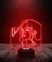 Lampka LED 3D Plexido Rihanna Navy Lineart - 3