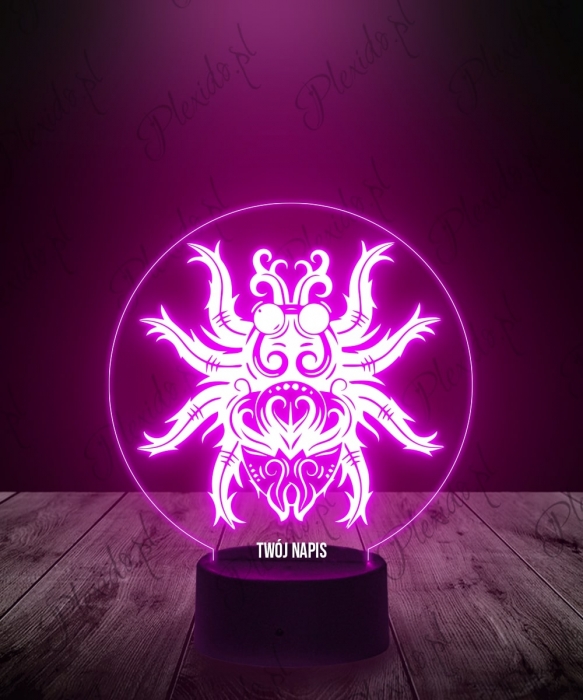 Lampka LED 3D Plexido Symbol Pająka - 1