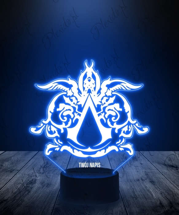 Lampka LED 3D Plexido Assassin's Creed Logo - 1