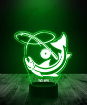 Lampka LED 3D Plexido Ryba na Haczyku - 1