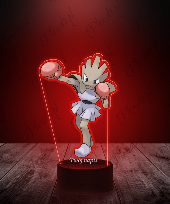 Lampka LED 3D Plexido z Nadrukiem UV Pokemon Hitmonchan - 1