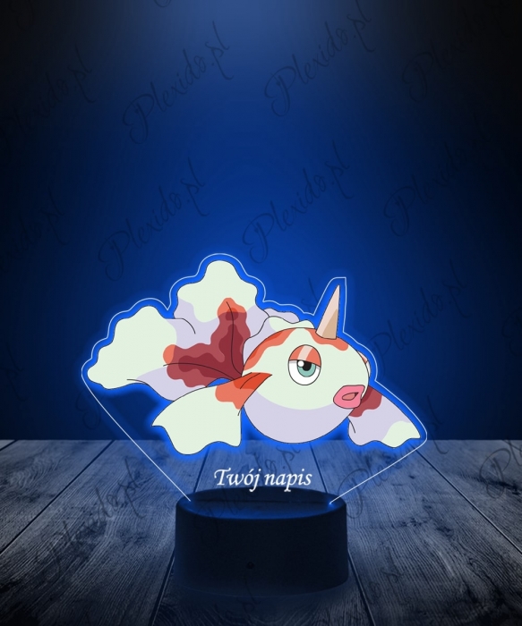 Lampka LED 3D Plexido z Nadrukiem UV Pokemon Goldeen - 1