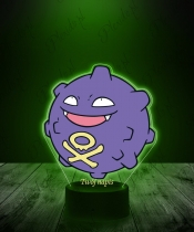 Lampka LED 3D Plexido z Nadrukiem UV Pokemon Koffing - 1