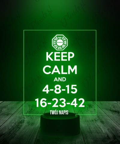 Lampka LED 3D Plexido Zagubieni Keep Calm - 1