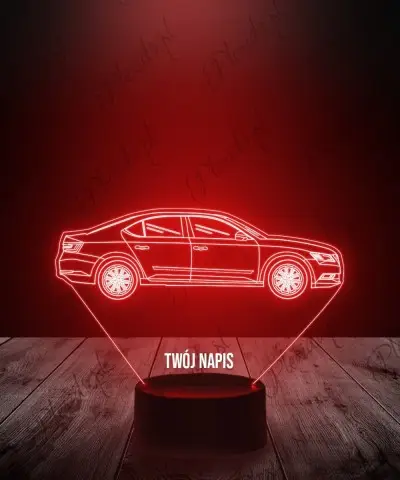 Lampka LED 3D Plexido Samochód Skoda - 1