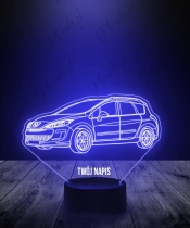 Lampka LED 3D Plexido Samochód Peugeot 308 - 1