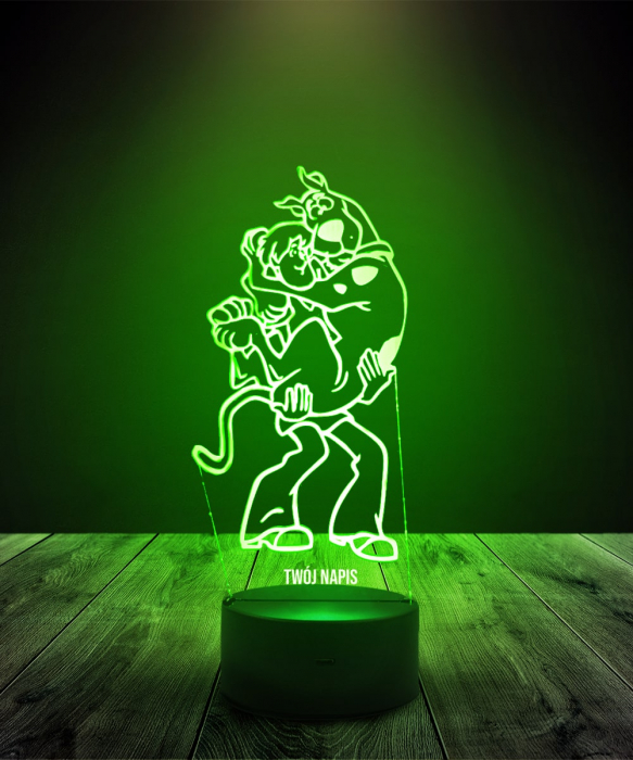 Lampka LED 3D Plexido Scooby-Doo i Kudłaty - 1