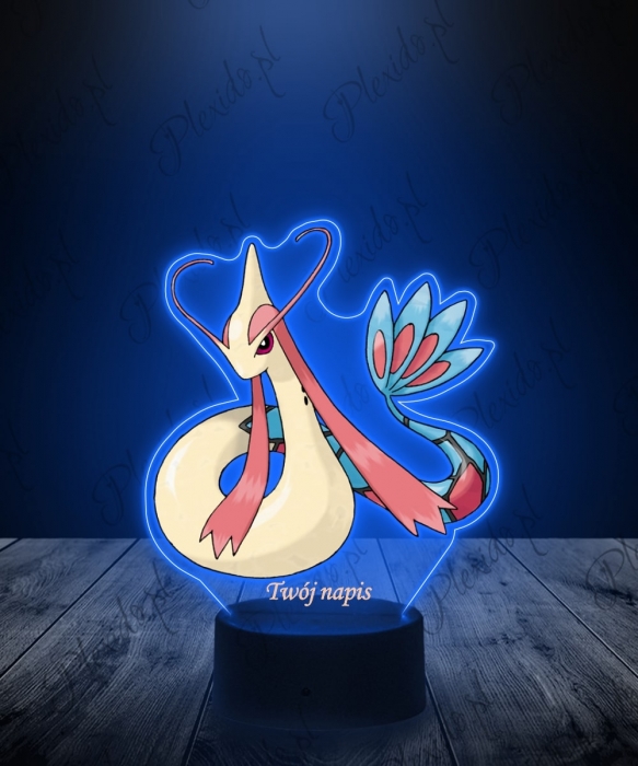 Lampka LED 3D Plexido z Nadrukiem UV Pokemon Milotic - 1