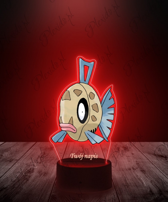 Lampka LED 3D Plexido z Nadrukiem UV Pokemon Feebas - 1