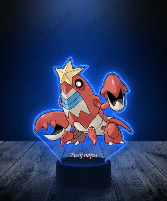 Lampka LED 3D Plexido z Nadrukiem UV Pokemon Crawdaunt - 1