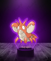 Lampka LED 3D Plexido z Nadrukiem UV Pokemon Corphish - 1