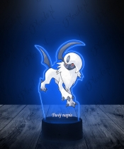 Lampka LED 3D Plexido z Nadrukiem UV Pokemon Absol - 3