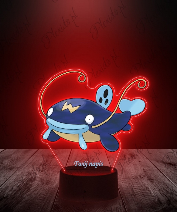 Lampka LED 3D Plexido z Nadrukiem UV Pokemon Whiscash - 1