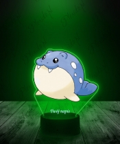 Lampka LED 3D Plexido z Nadrukiem UV Pokemon Spheal - 1