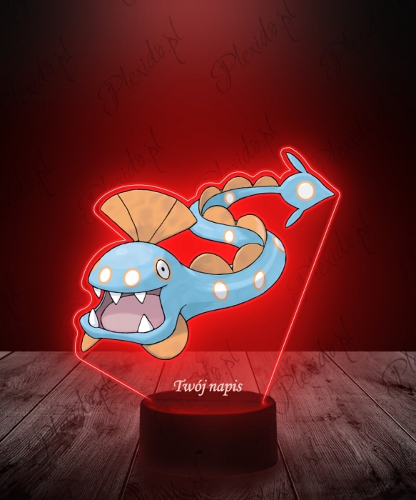 Lampka LED 3D Plexido z Nadrukiem UV Pokemon Huntail - 1