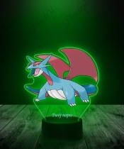 Lampka LED 3D Plexido z Nadrukiem UV Pokemon Salamence - 1