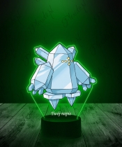 Lampka LED 3D Plexido z Nadrukiem UV Pokemon Regice - 1