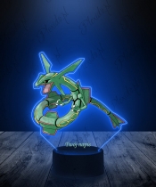 Lampka LED 3D Plexido z Nadrukiem UV Pokemon Rayquaza - 1