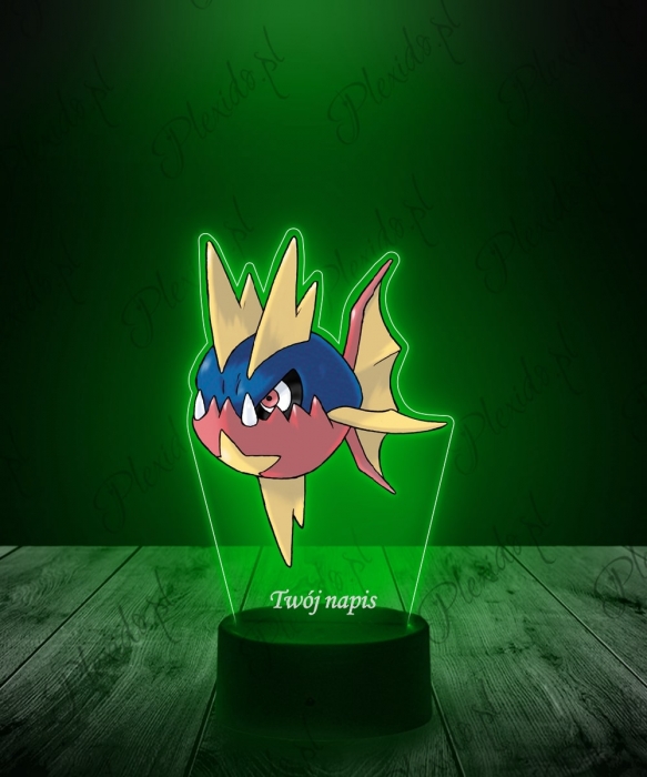 Lampka LED 3D Plexido z Nadrukiem UV Pokemon Carvanha - 1