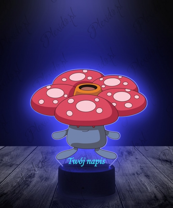 Lampka LED 3D Plexido z Nadrukiem UV Pokemon Vileplume - 1