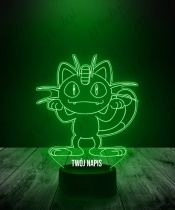 Lampka LED 3D Plexido Pokemon Meowth - 2