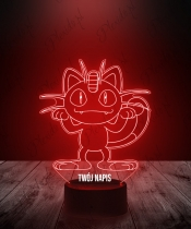 Lampka LED 3D Plexido Pokemon Meowth - 3