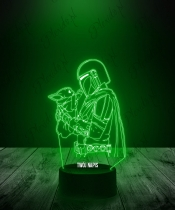 Lampka LED 3D Plexido Mandalorian i Grogu Baby - 2