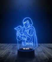 Lampka LED 3D Plexido Mandalorian i Grogu Baby - 3