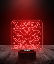 Lampka LED 3D Plexido Happy Halloween Nietoperze - 2