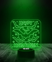 Lampka LED 3D Plexido Happy Halloween Nietoperze - 3