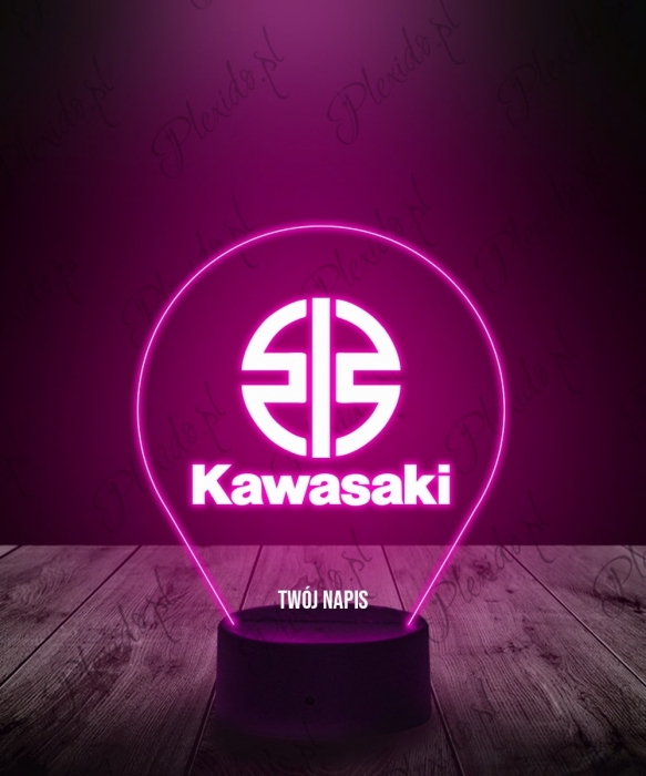 Lampka LED 3D Plexido Kawasaki Emblemat - 1