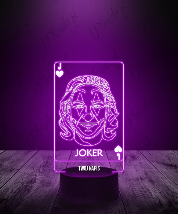Lampka LED 3D Plexido Joker Karta DC - 1