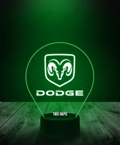 Lampka LED 3D Plexido Dodge Emblemat - 1